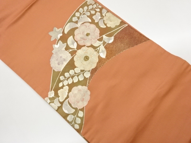 JAPANESE NAGOYA OBI / KINGINSAI / FLOWER
